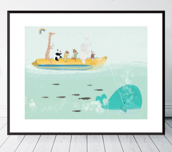 Animals and Boats Nursery Art