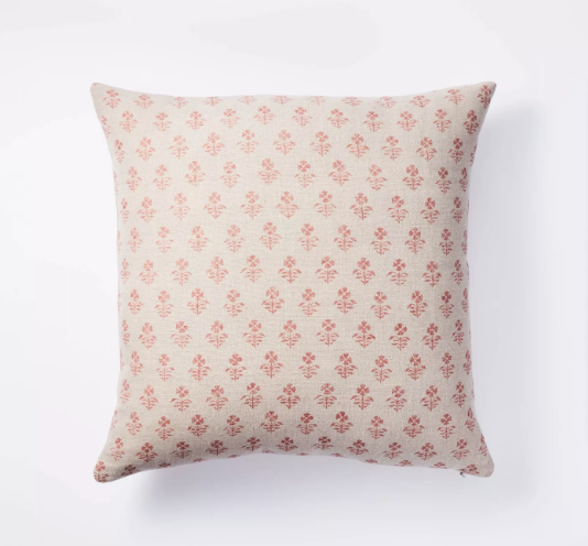 Pink Floral Pillow
