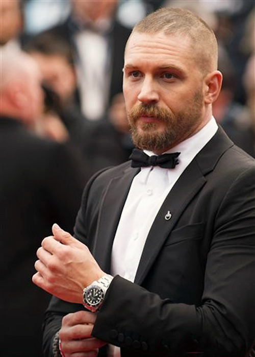 Tom Hardy at the Cannes premiere of Mad Max Fury Road