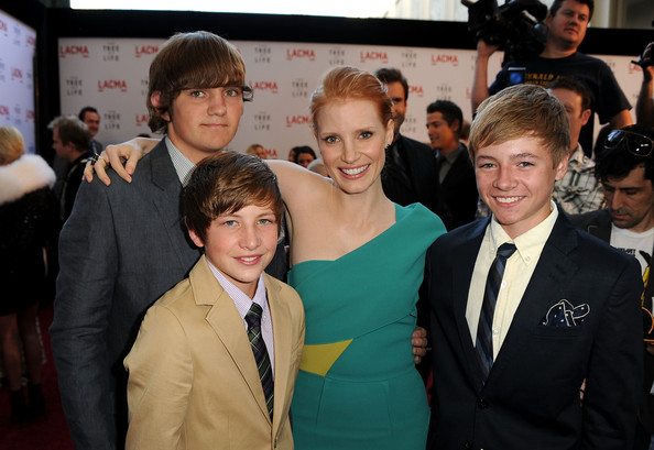 Tye Sheridan, Laramie Eppler and Hunter McCracken at the premiere of "Tree of Life"