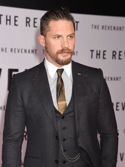 Tom Hardy at The US premier of "The Revenant" in custom "Gucci"