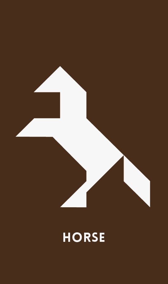 Horse tangram puzzle