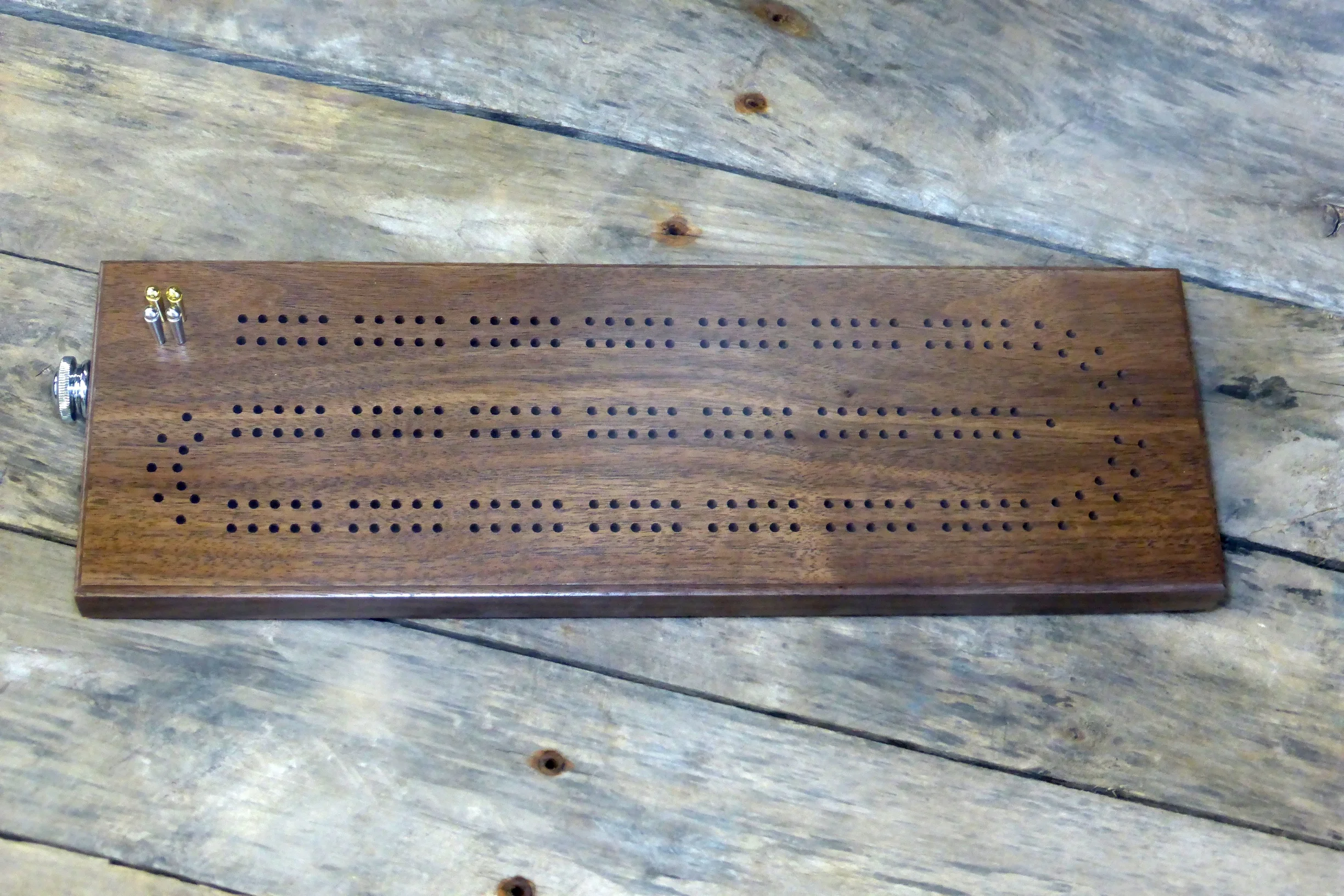 Handmade Wooden Cribbage Board for 3 Players — Three Trees