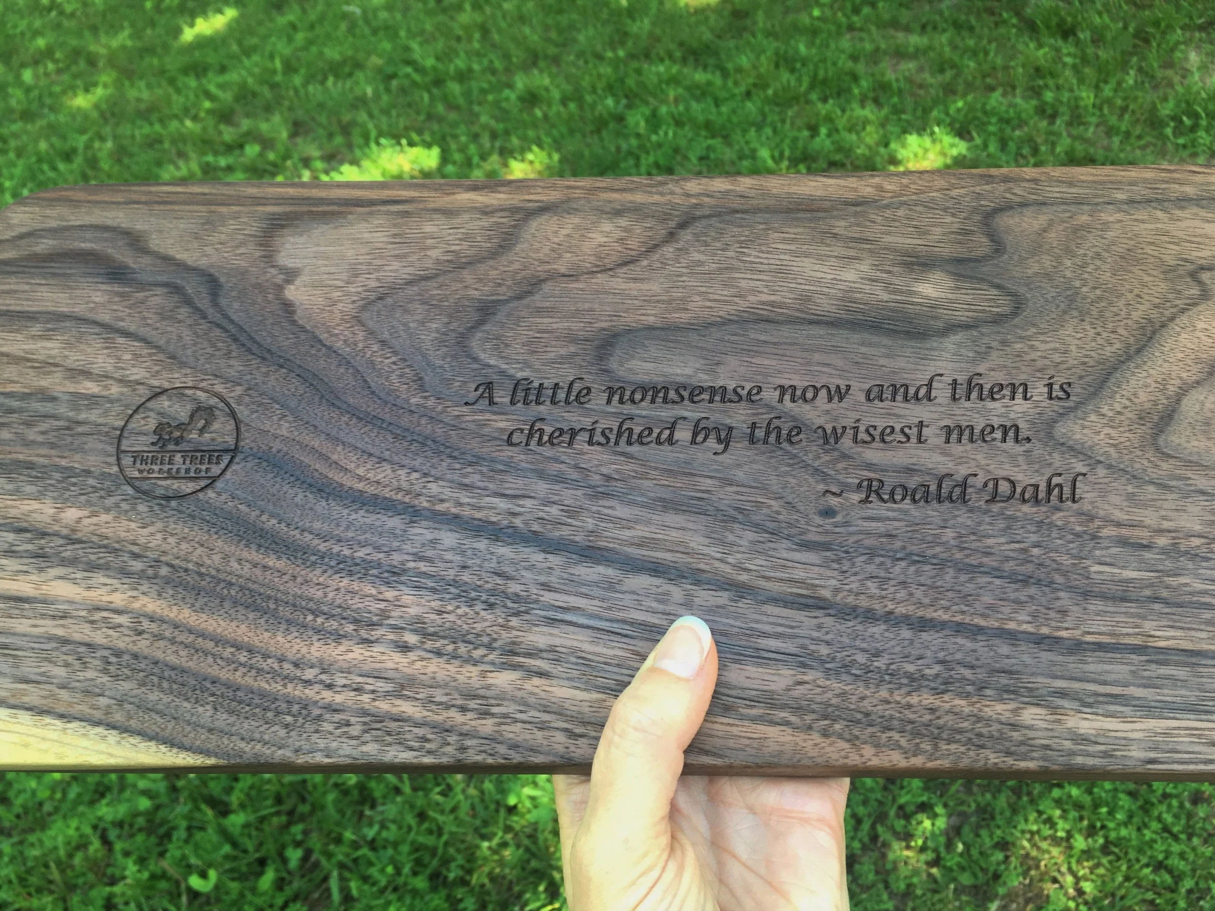 Custom engraved mancala board game