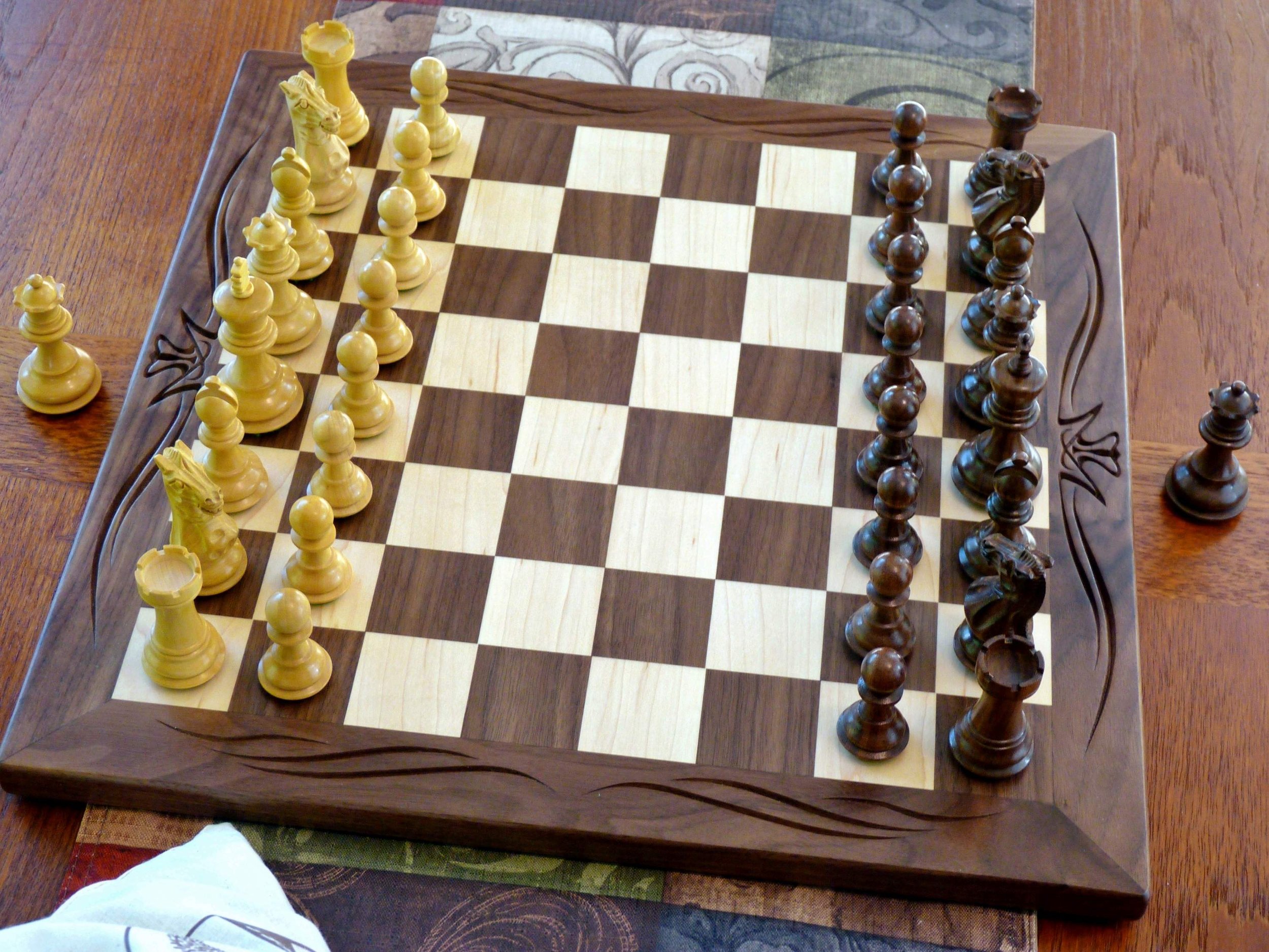 Handmade Chess Board Set made of Wood