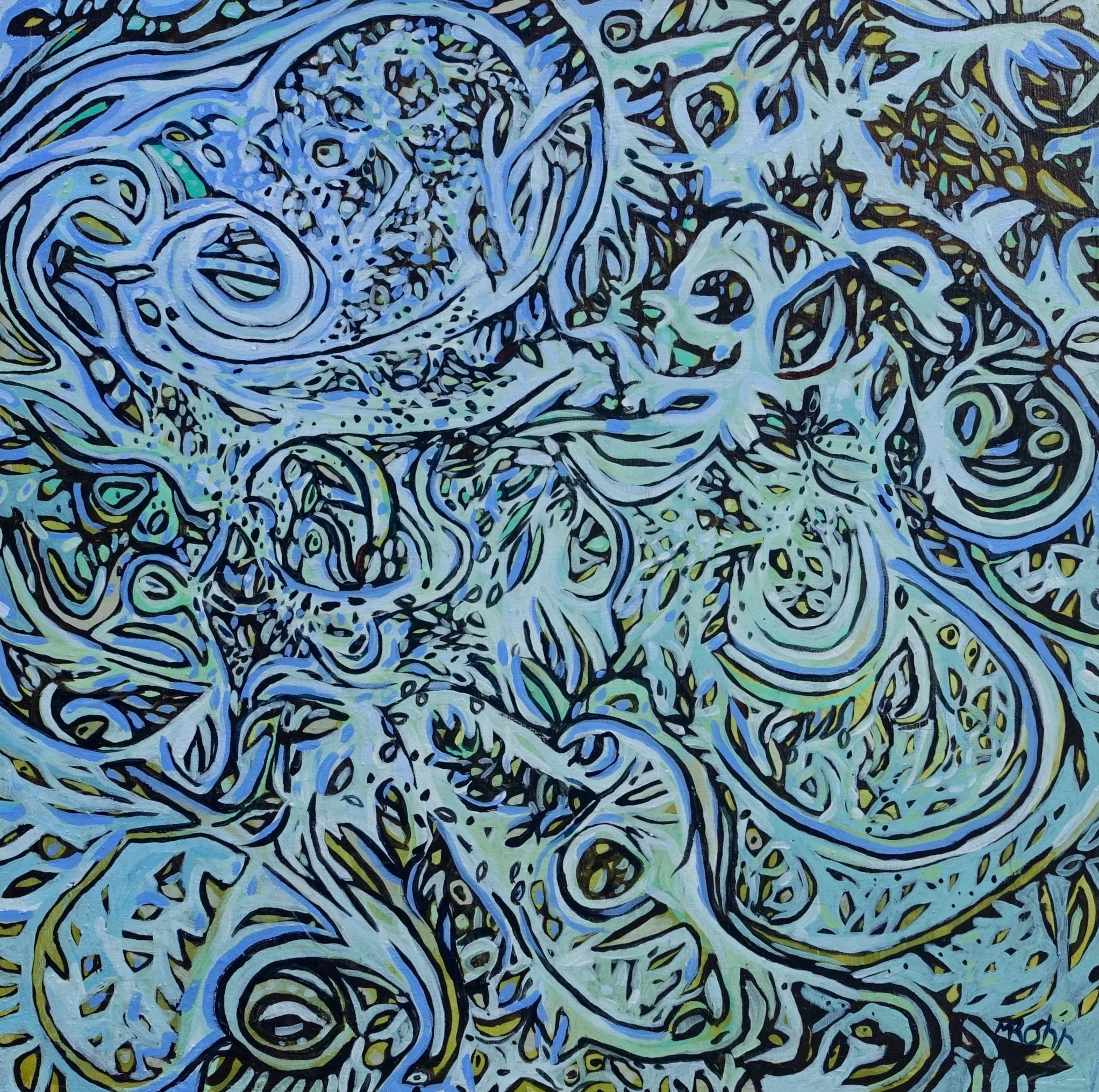 Summer Breeze Marcie Rohr, 2015 16" x 16" acrylic on birch panel sold