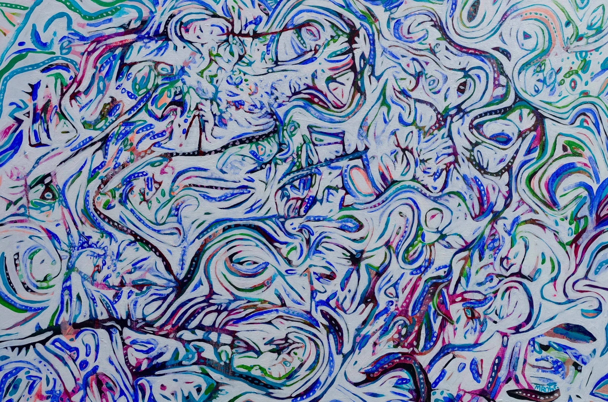 Stepping Stones Marcie Rohr, 2016 36" x 24" acrylic on birch panel $700