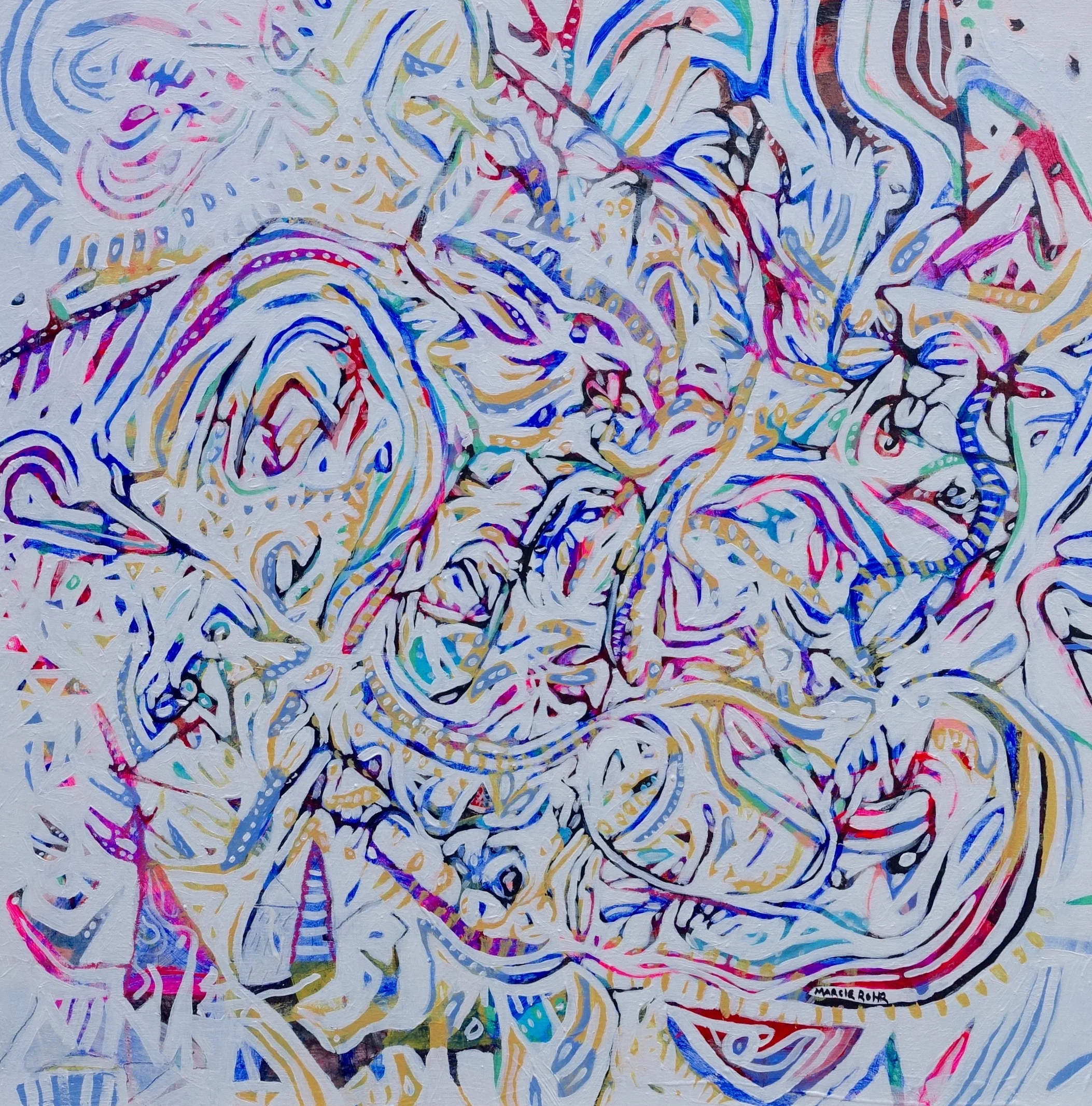 The Audacity Marcie Rohr, 2016 24" x 24" acrylic on birch panel sold
