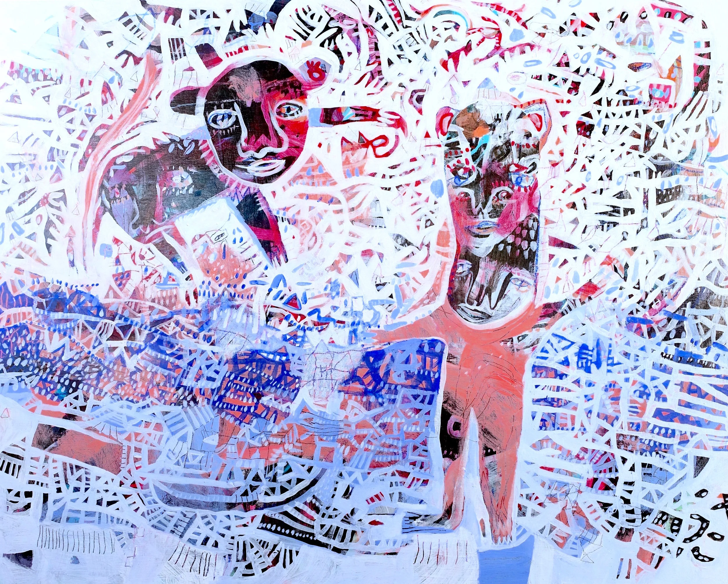 Step Lightly Marcie Rohr, 2016 30” x 24" acrylic on birch panel $720