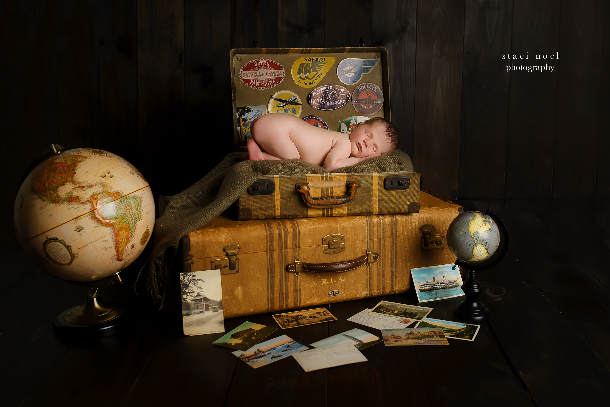 charlotte nc themed newborn travel shoot