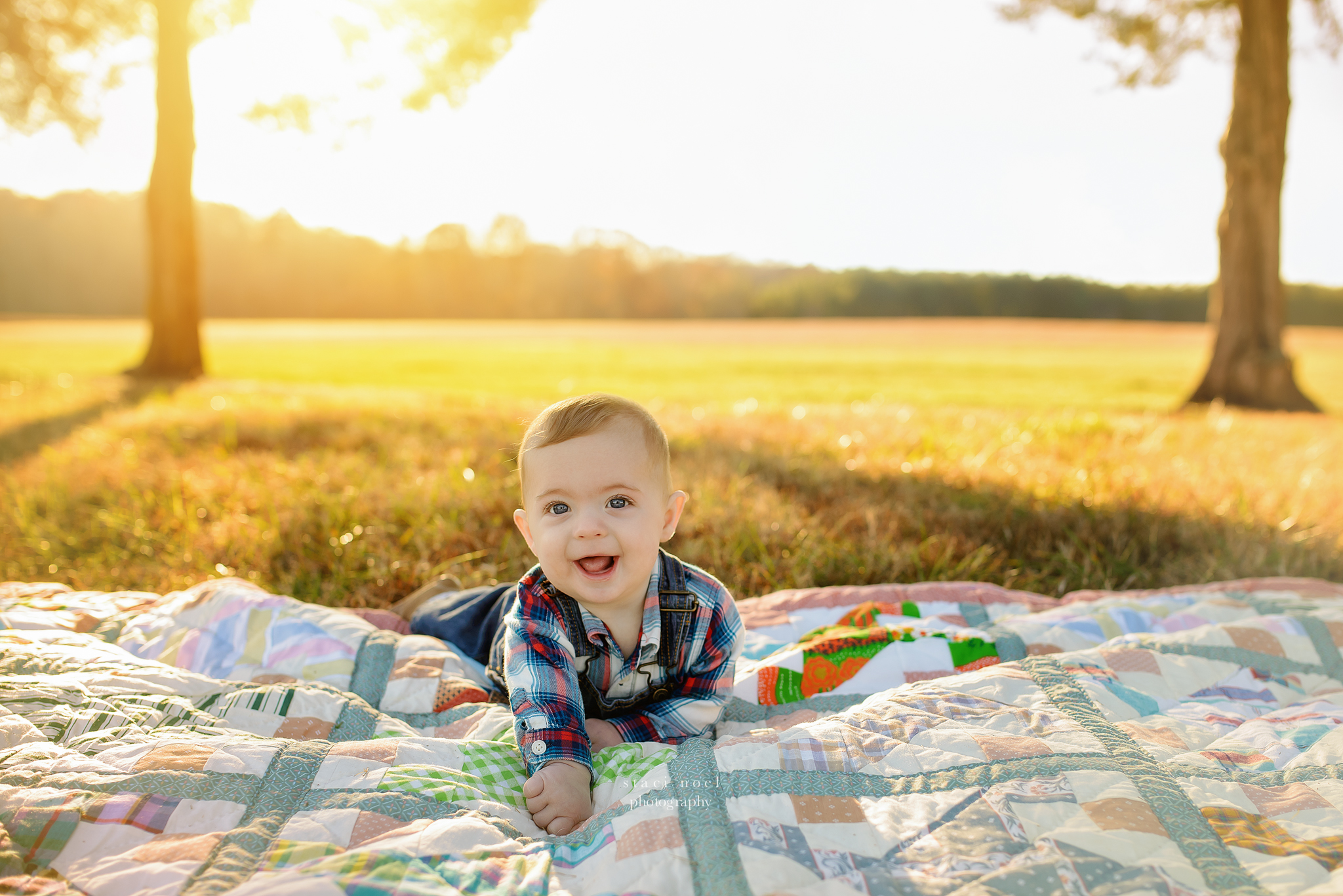 baby boy on blanket staci noel photography