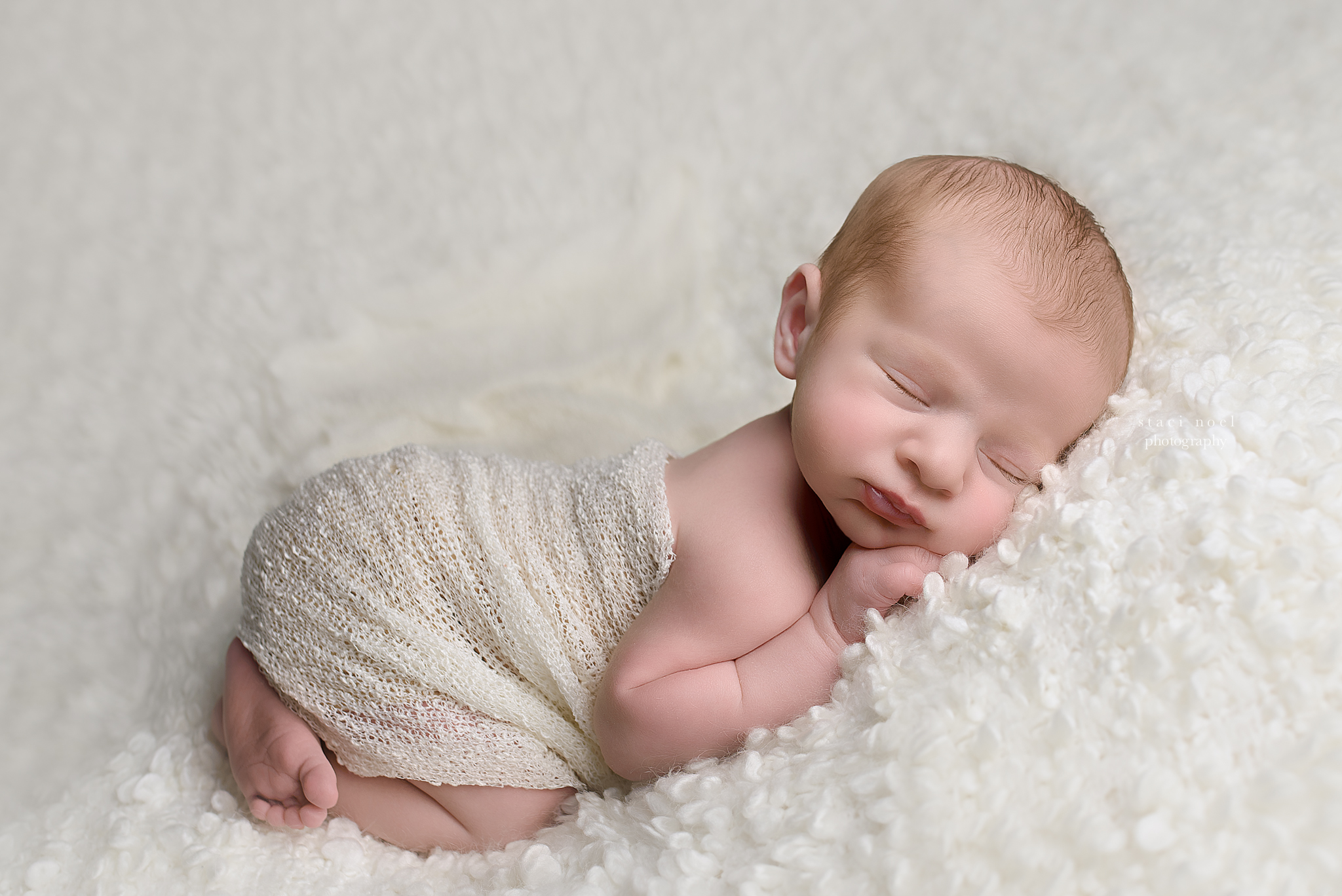 charlotte newborn photographer baby boy on white