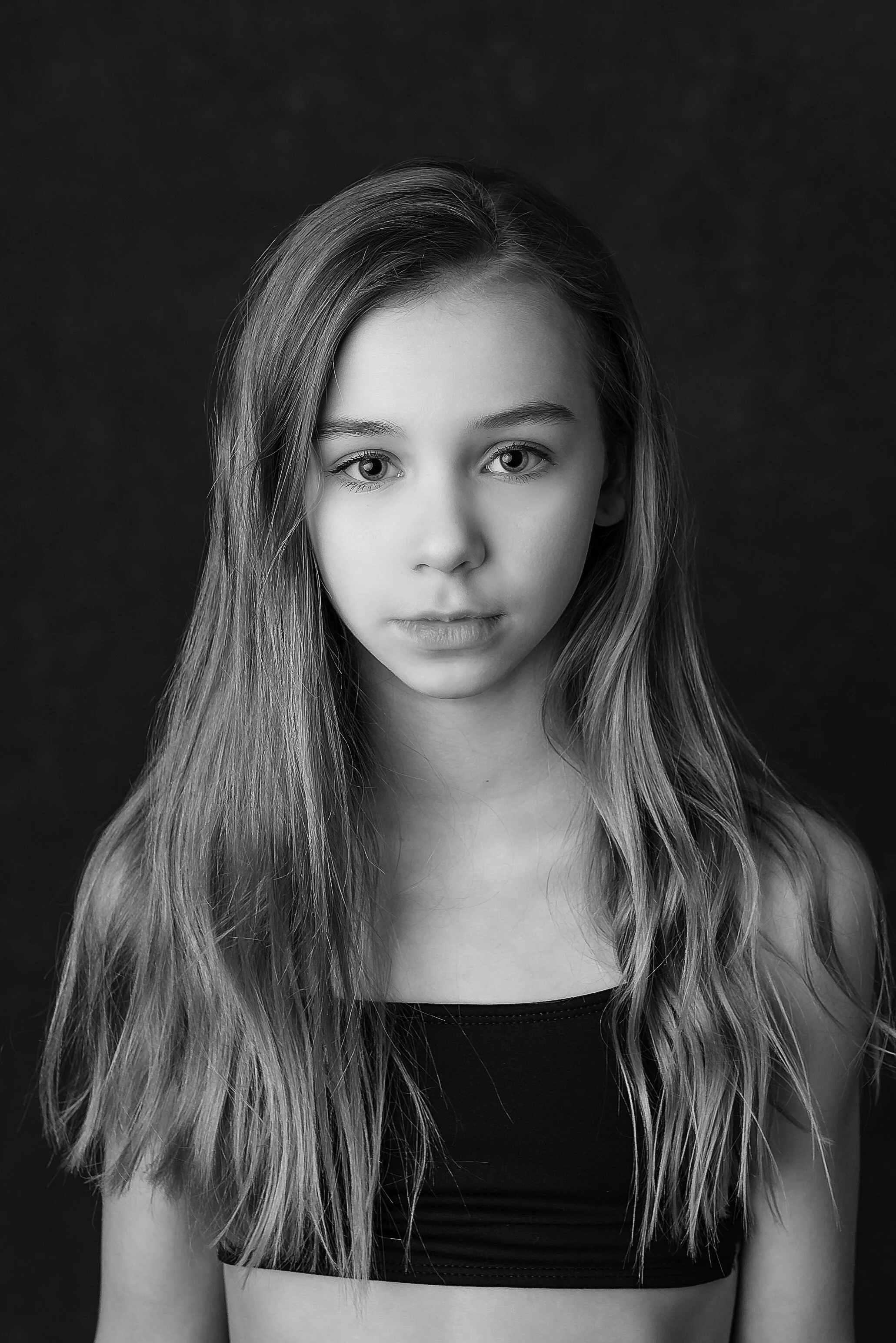 black and white headshot Staci Noel photography