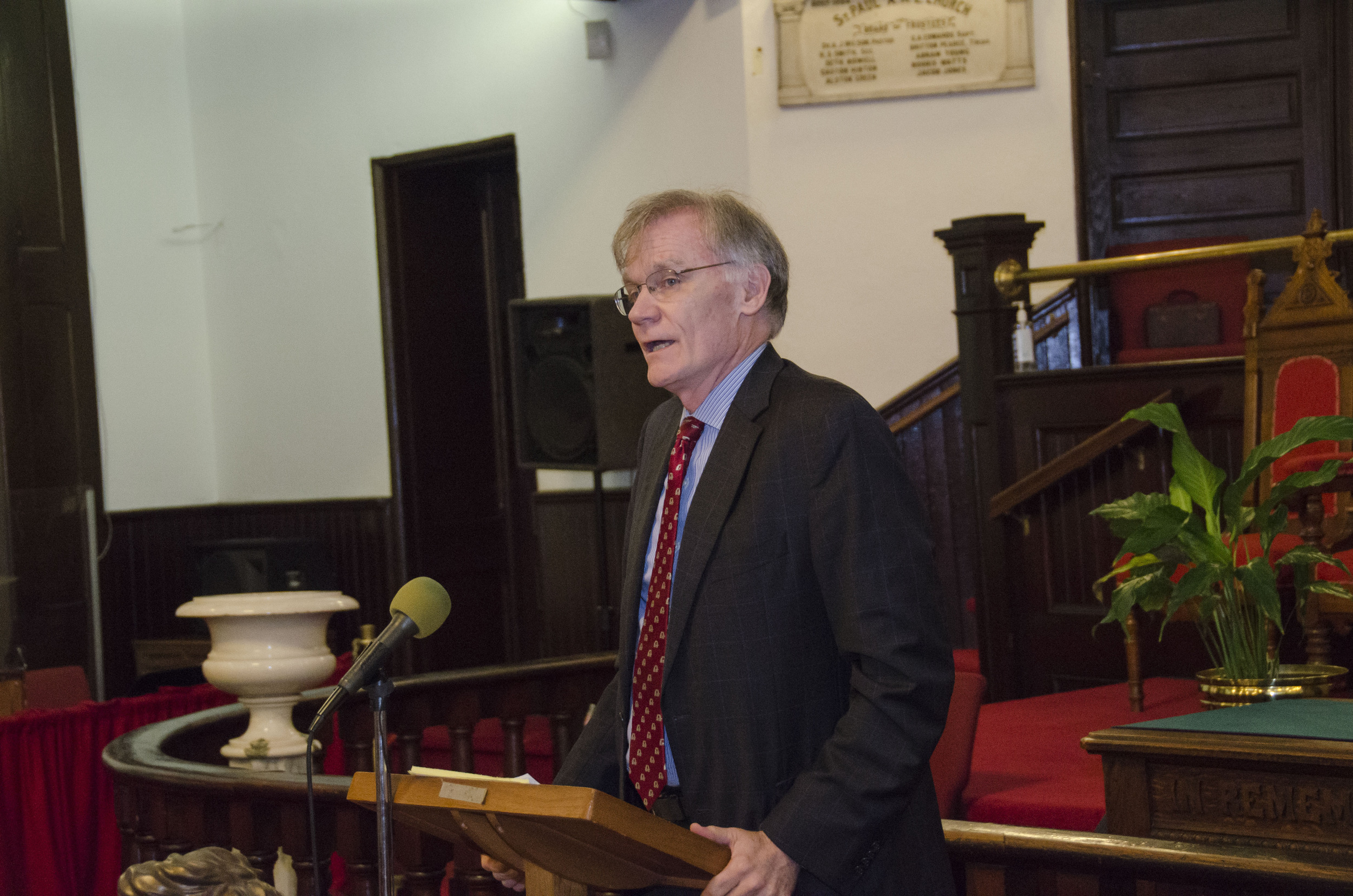 David Blight speaking at St. John AME Church in Raleigh, NC on 10/1/2015.