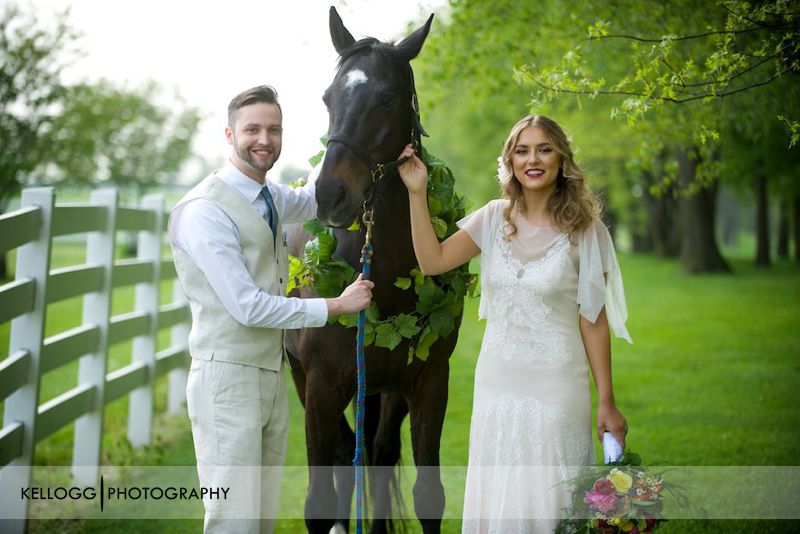 Think of the overall look you want to go for. A satin beaded ball gown may not be the best option for a garden inspired wedding.
