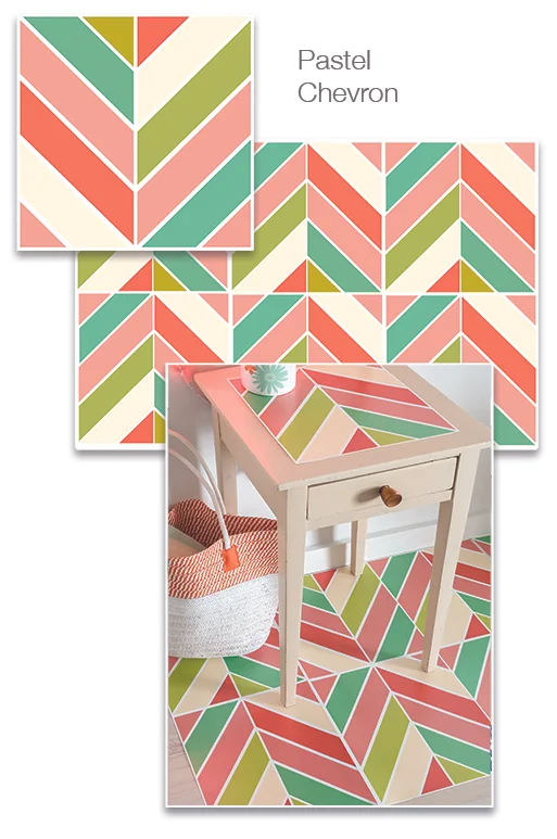 Pastel Chevron Tile