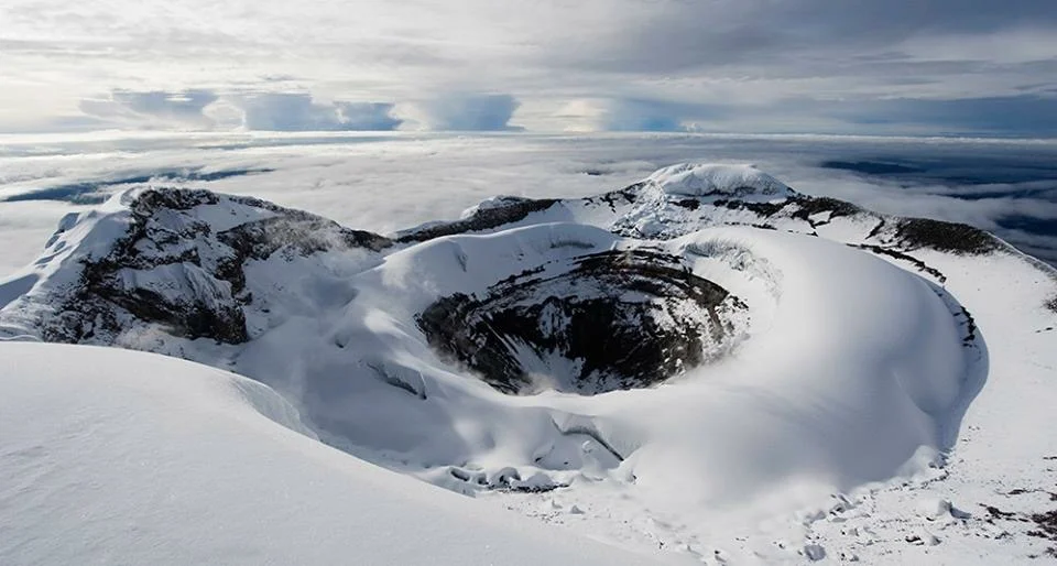 Volcano Cotopaxi summit and crater- 19,347 feet