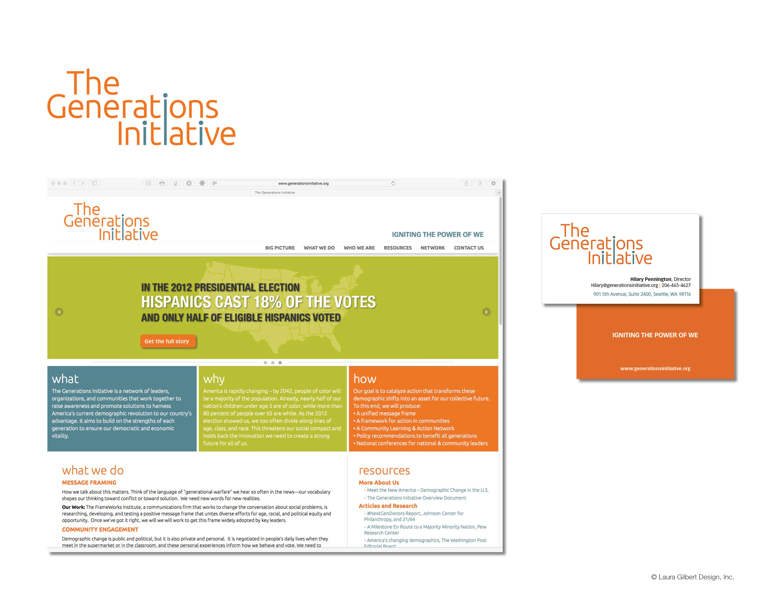 Identity, website, and business card