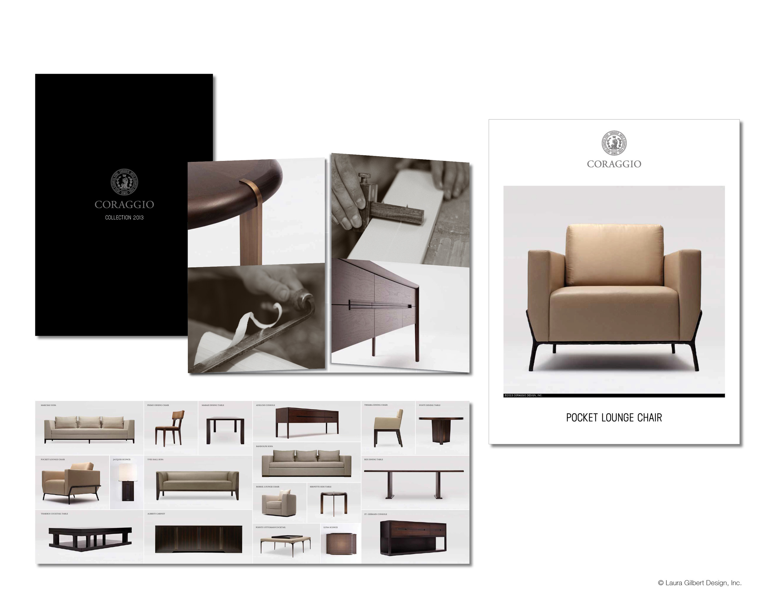 Direct mail catalog and tear sheets for new furniture line