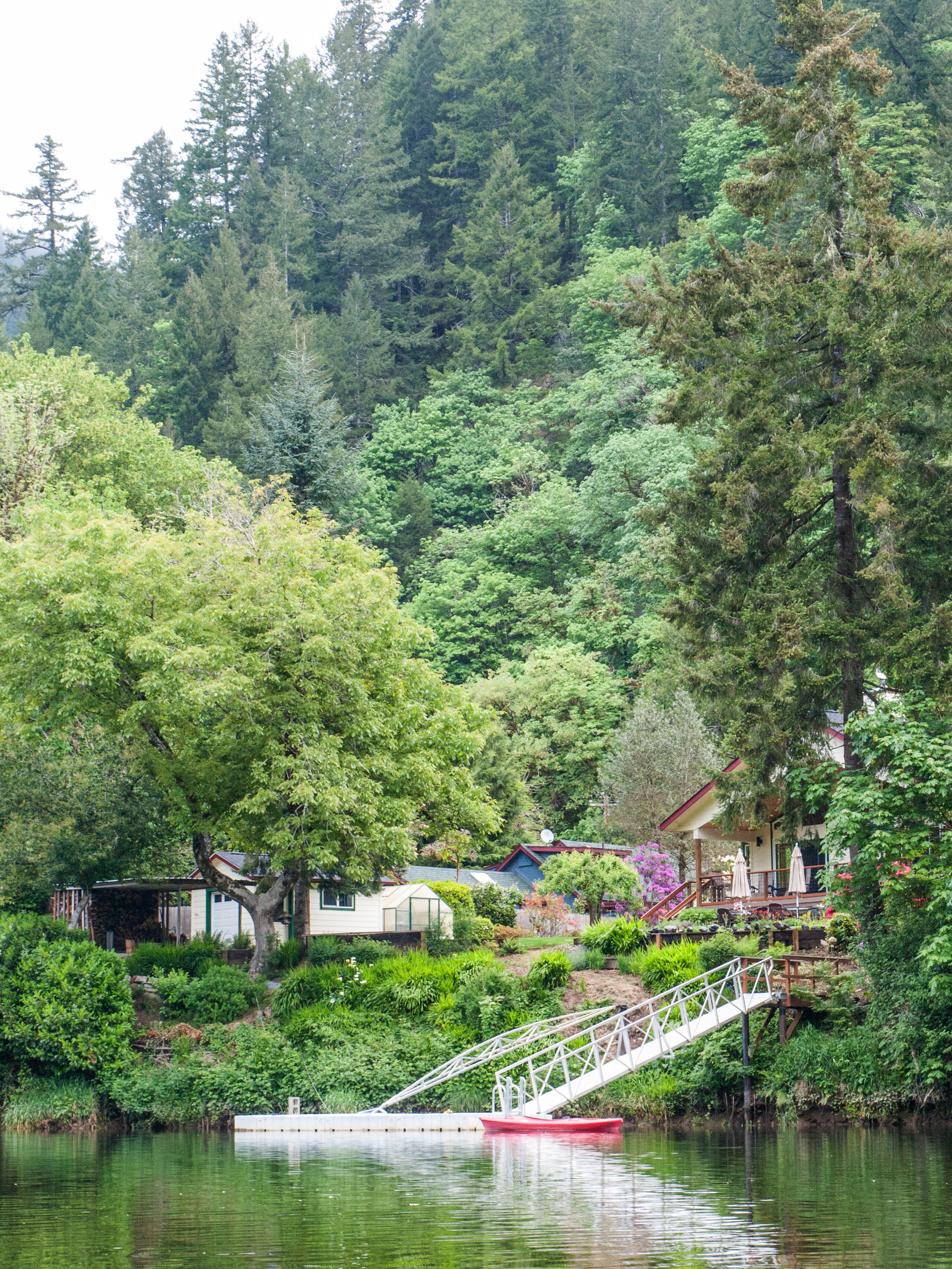  A view of the house from the river. 