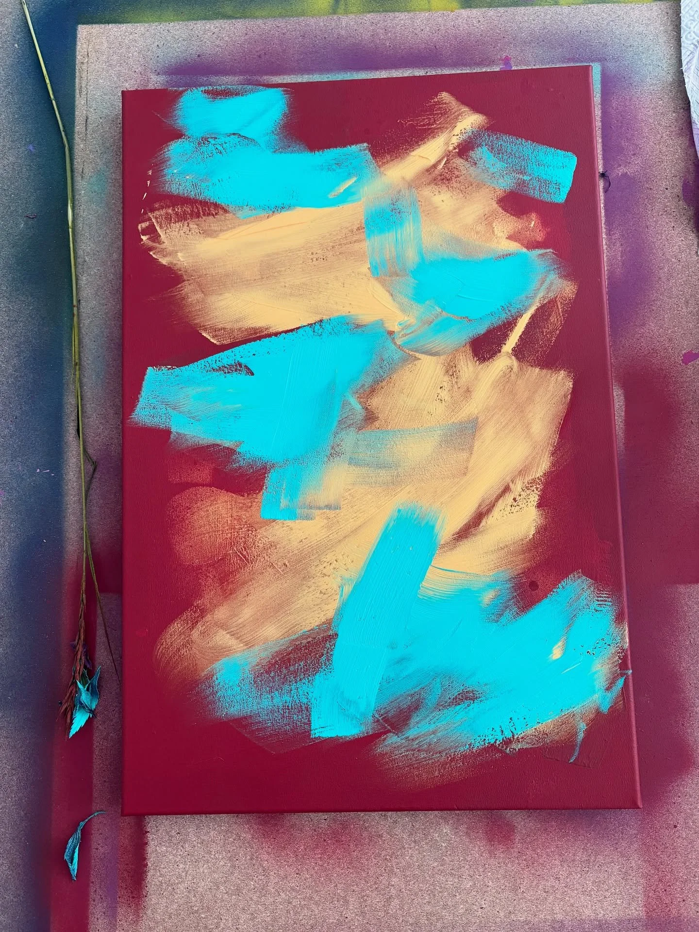 What hides beneath. Layers I never show&hellip; 

Buried, painted, buried again.

You see the finished piece. But underneath? Layers of doubt, joy, frustration, intuition.