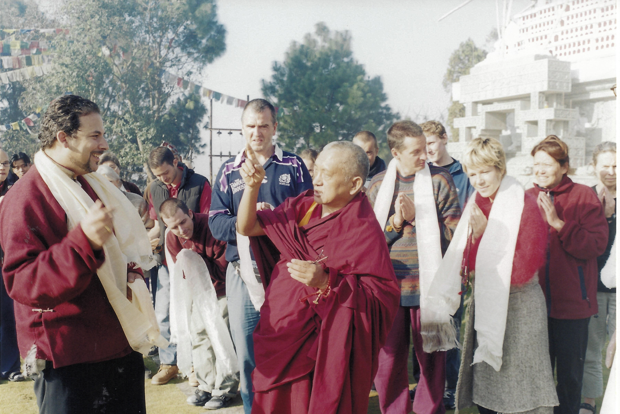 Lama Rangbar with Lama Zopa Rinpoche circa 2002