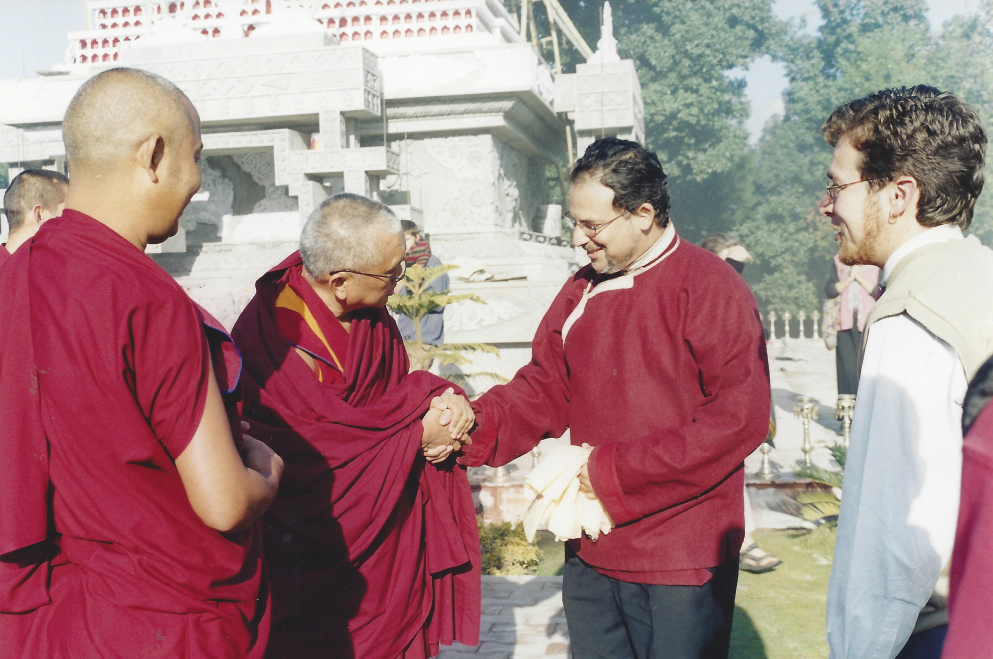 Lama Rangbar with Lama Zopa Rinpoche circa 2002
