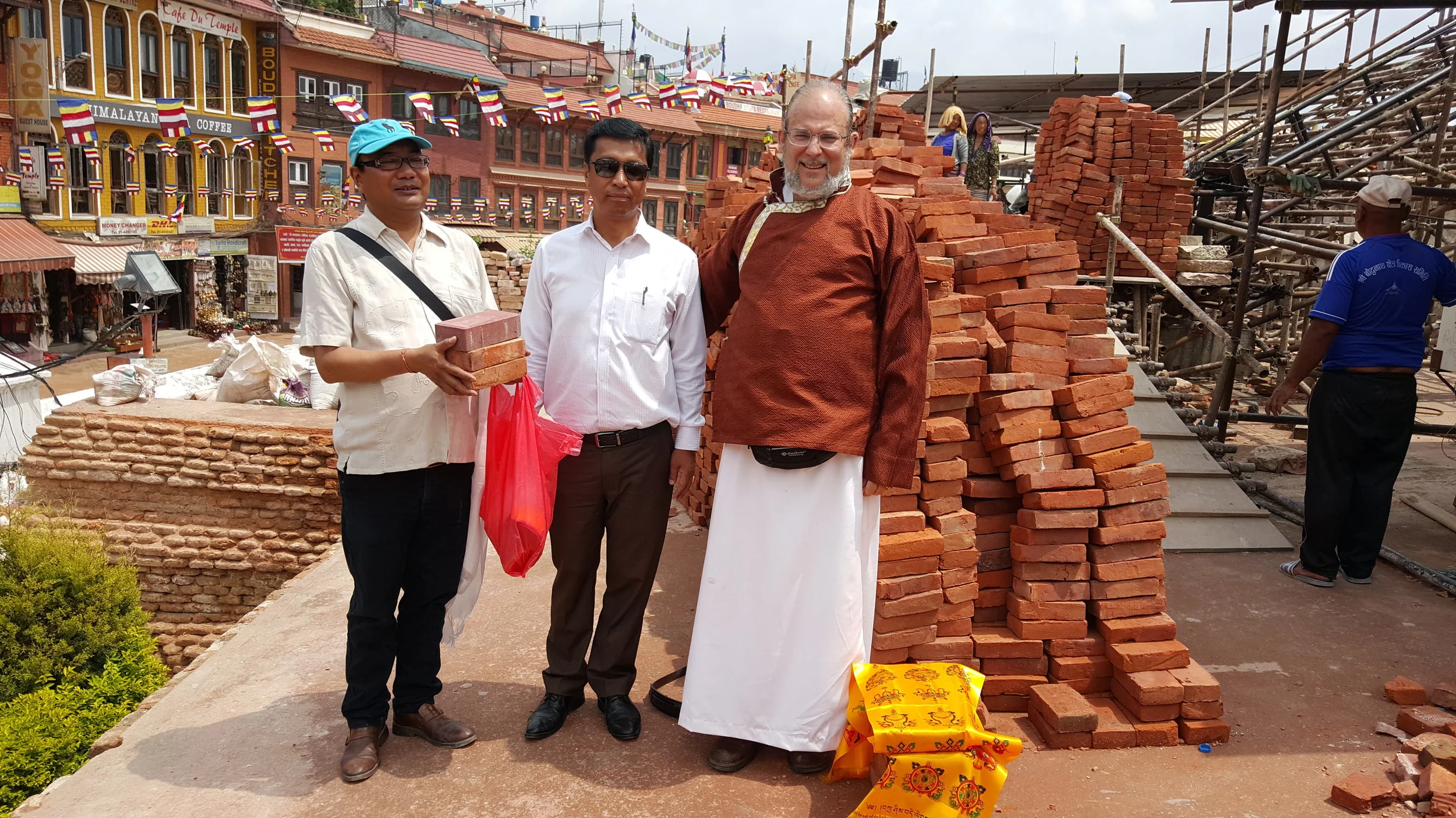 With Sampurna Kumar Lama of the BADC and Yadav Gurung from HLF
