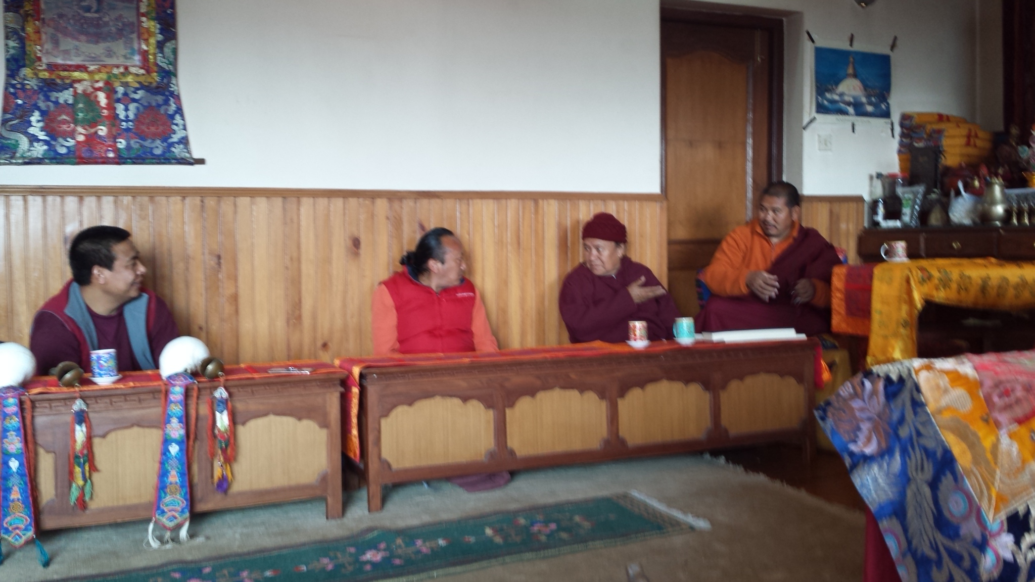 Tulku Thadral with Mendrup team