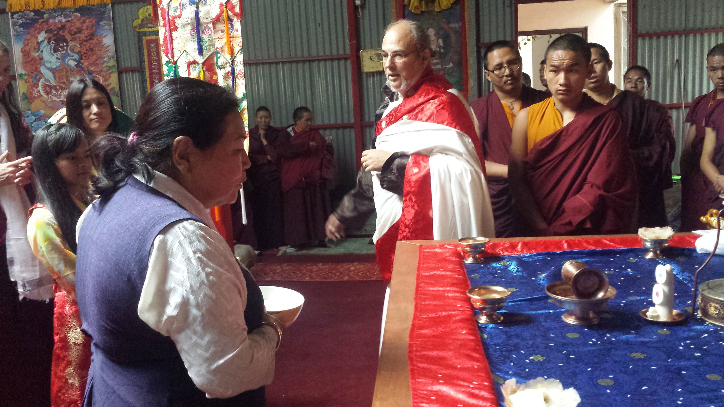Sangyum blessing the Mandala ground
