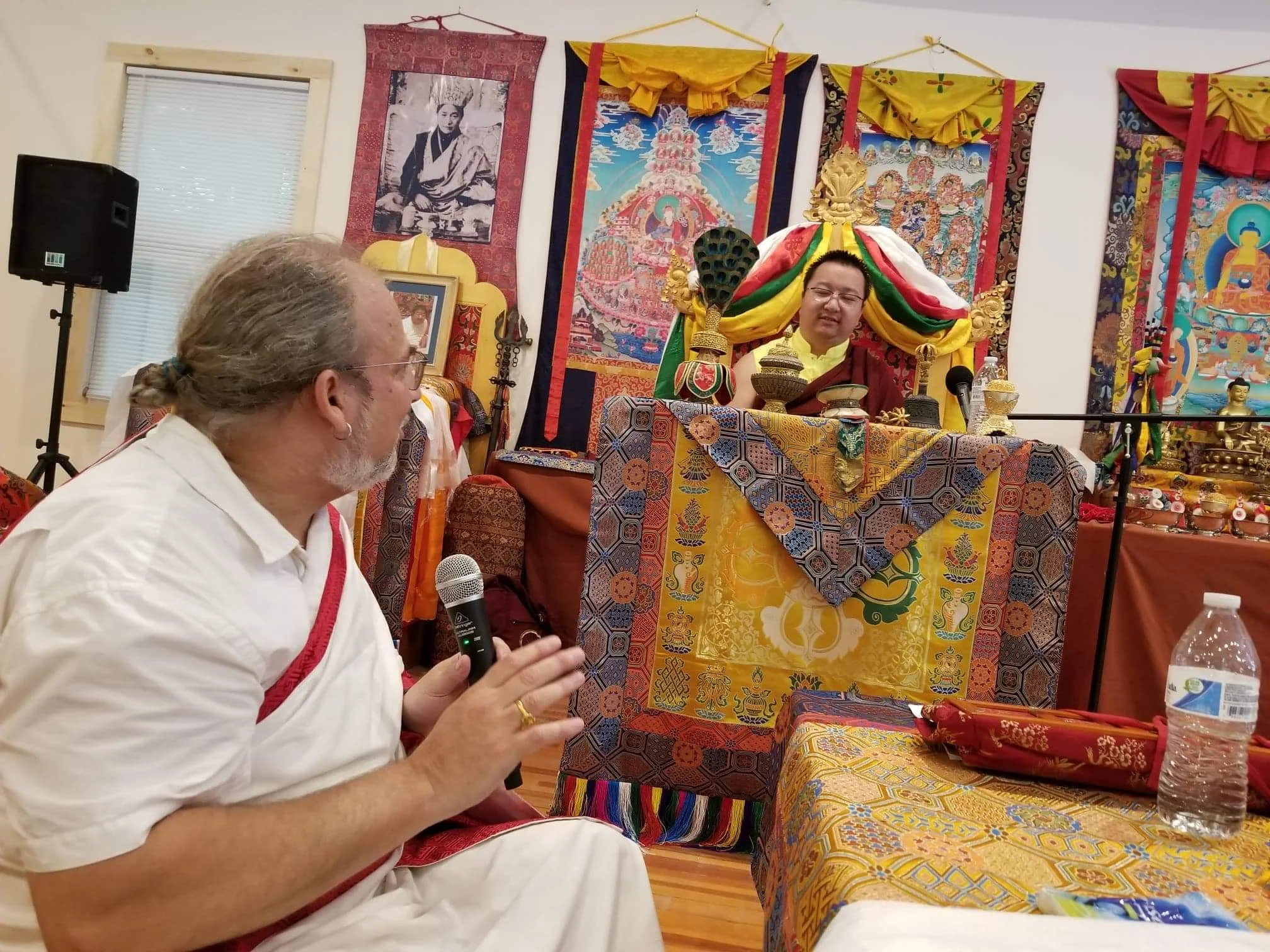HH Yangsi Dudjom Pema Shepa Rinpoche in the new Shrine room