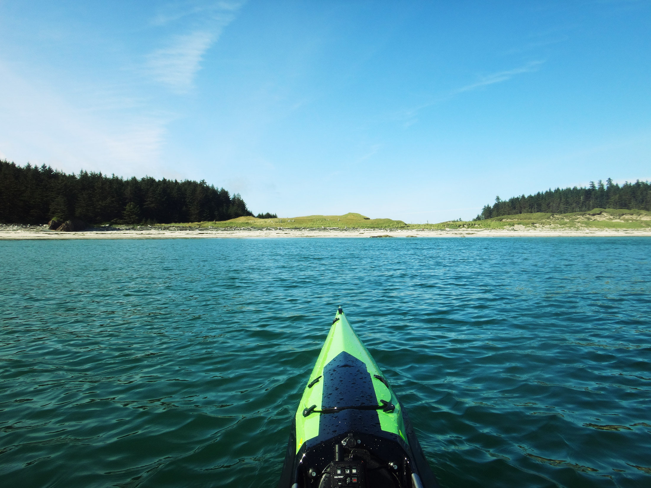 Guise Bay is sheltered by reefs from the Ocean swell, and could pass for a tropical cove. 