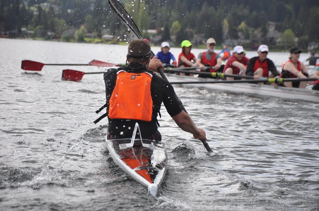 "Where did everyone go?" Working my way through the field, chasing Barton and Kieffer. Photo: Michael Lampi