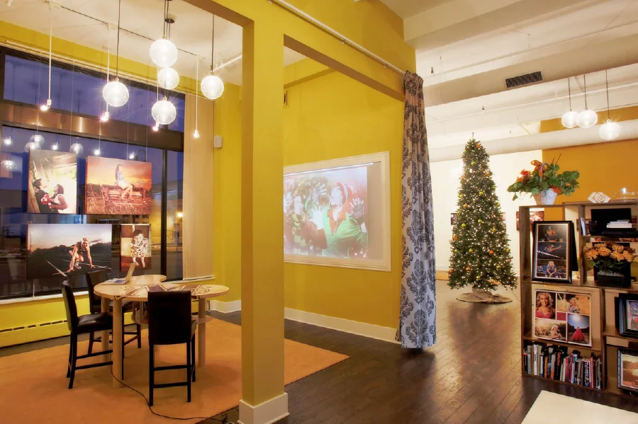 McClanahan Studio gallery interior at Christmas time