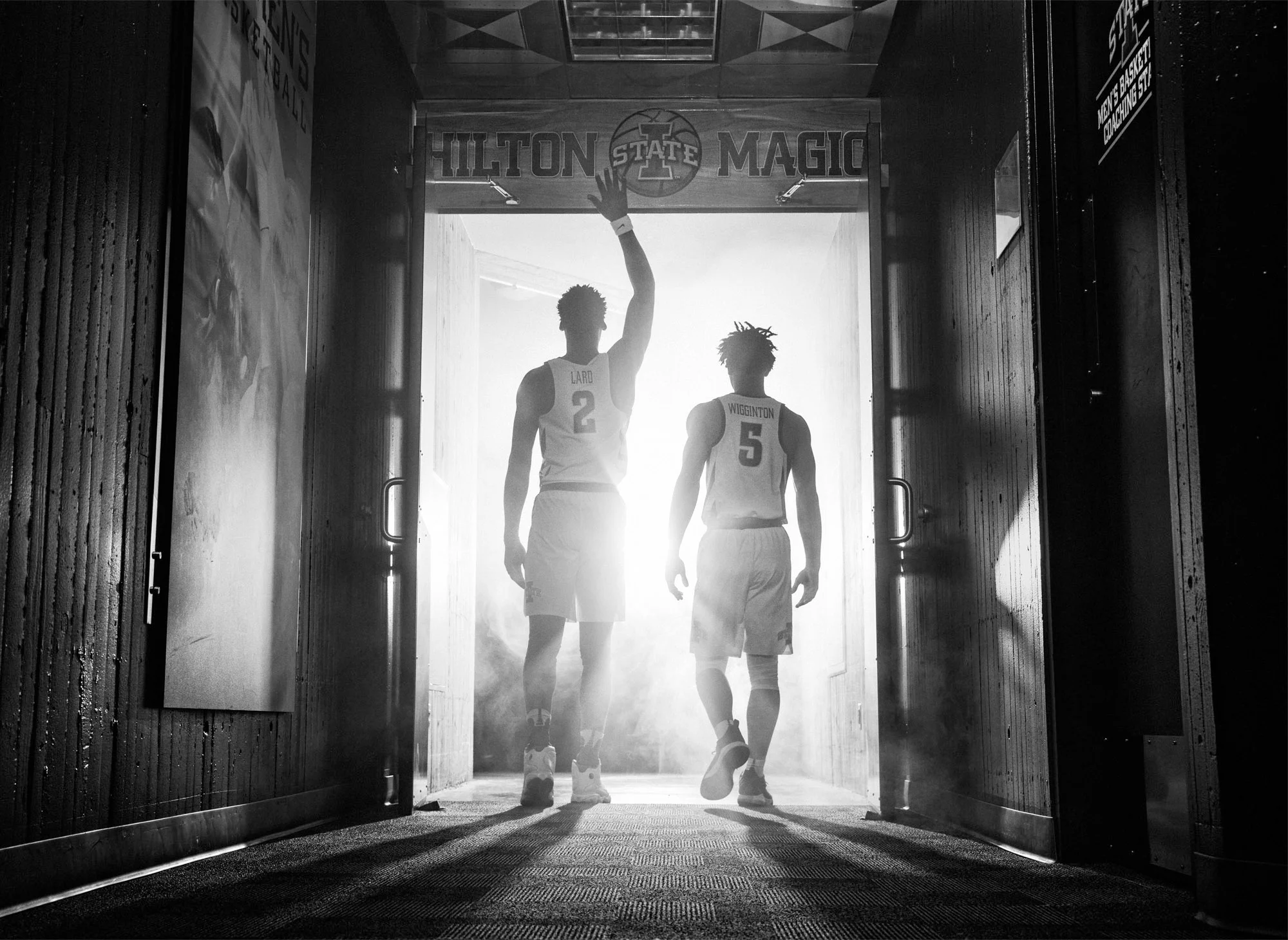 Cyclone ballers Cameron Lard and Lindell Wigginton take the court for the first time at Hilton Coliseum