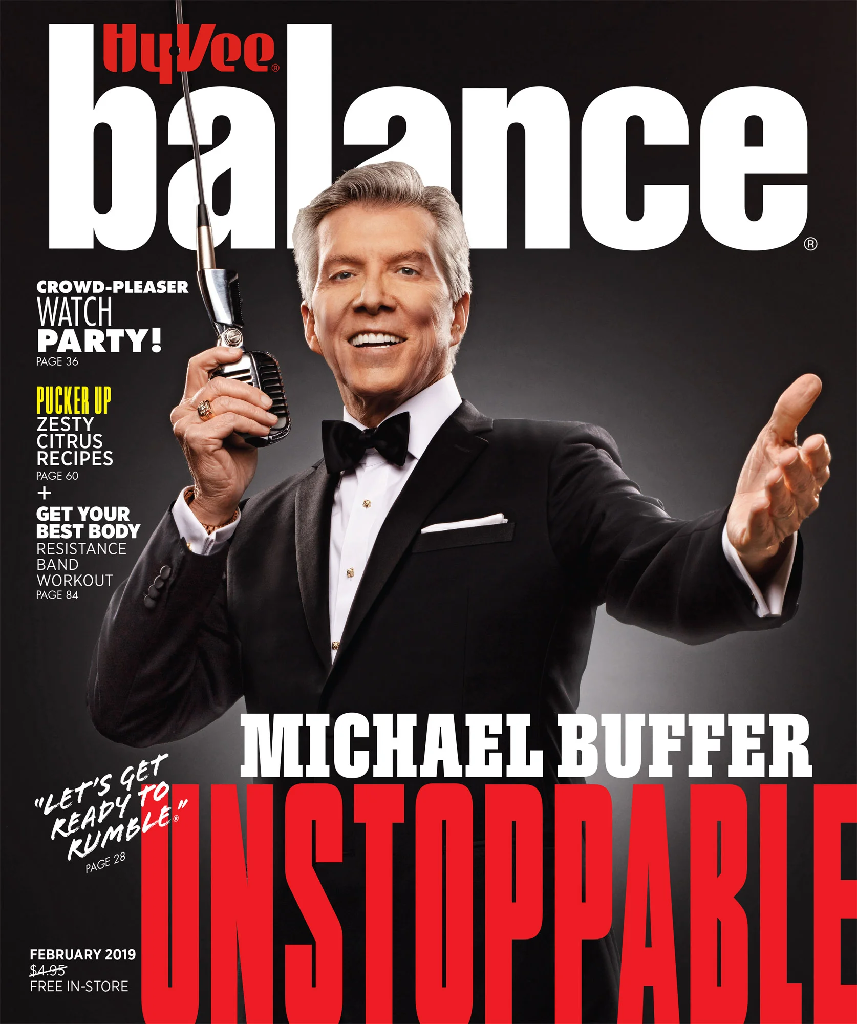 Boxing announcer Michael Buffer for Hyvee Balance Magazine