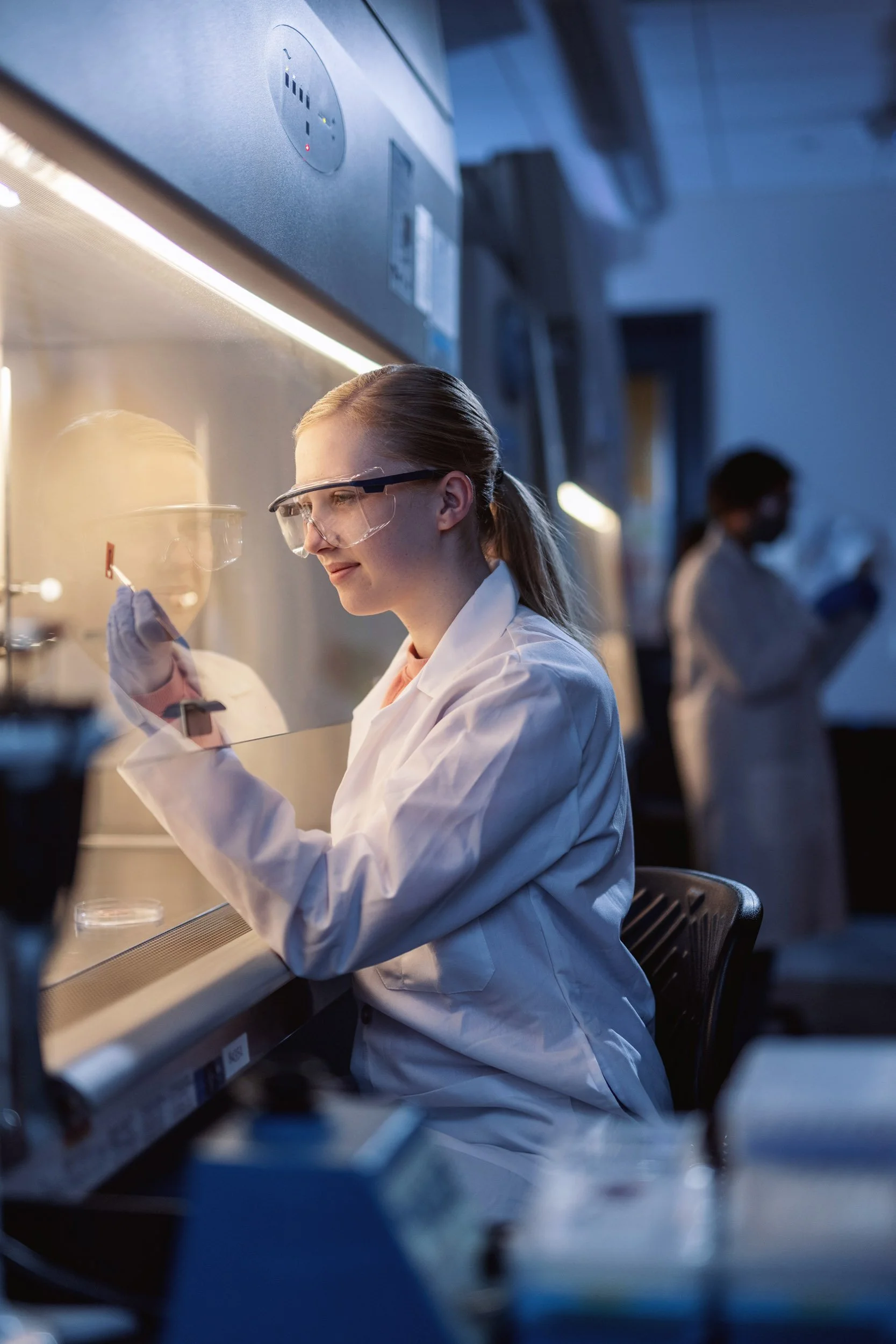 Iowa State University engineering student doing research in a laboratory howe hall.JPG