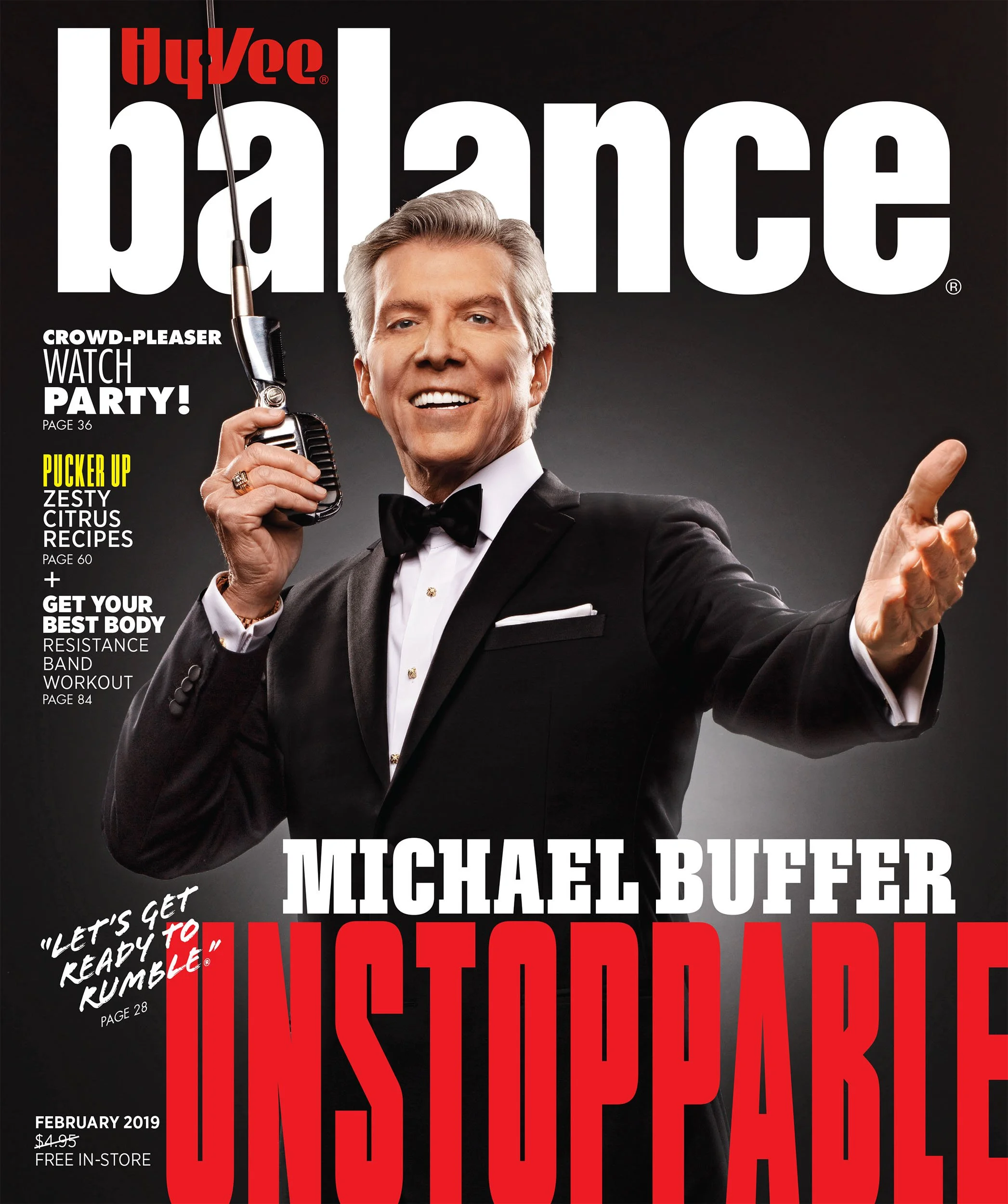 Michael Buffer lets get ready to rumble Hyvee Balance cover.JPG