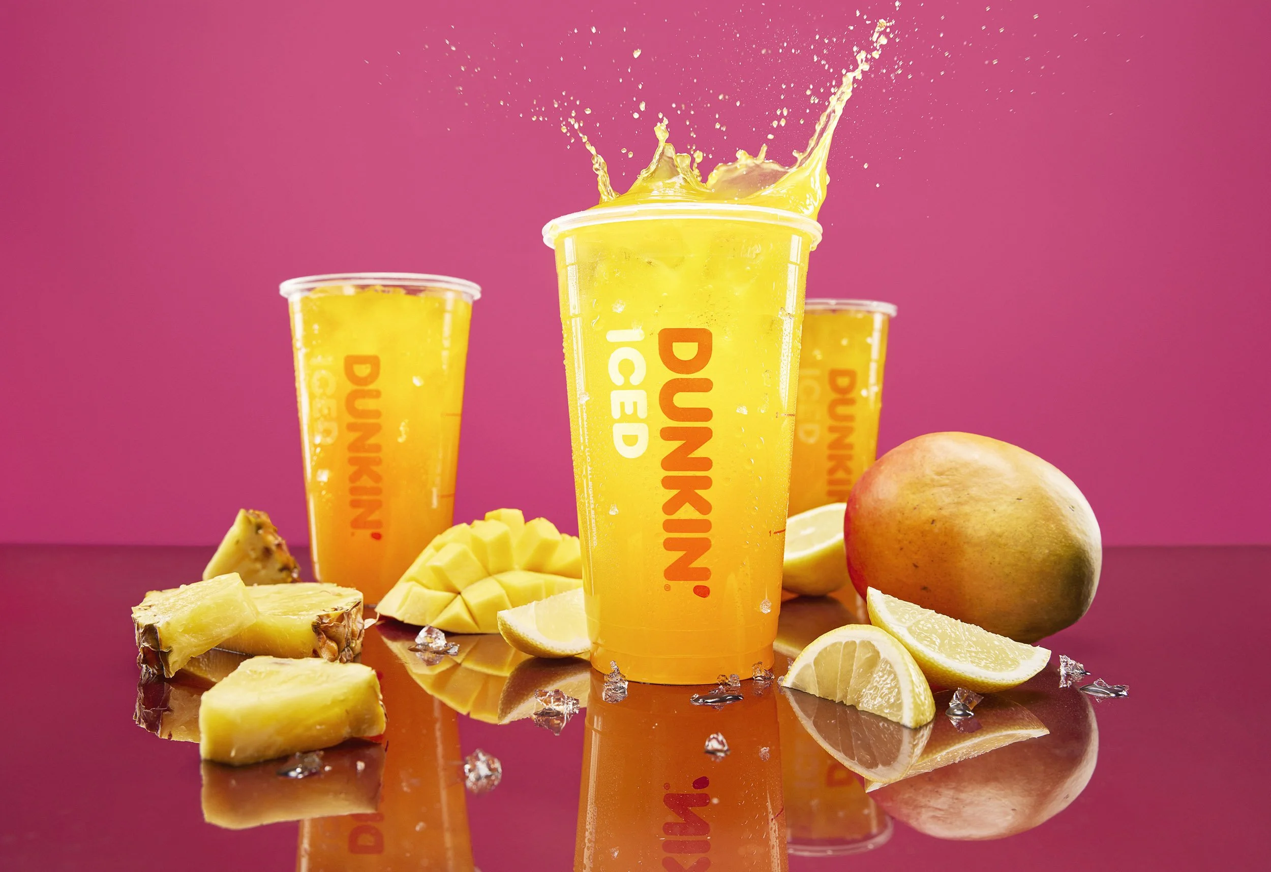 Dunkin Refresher lemon mango pineapple splash ad.JPG