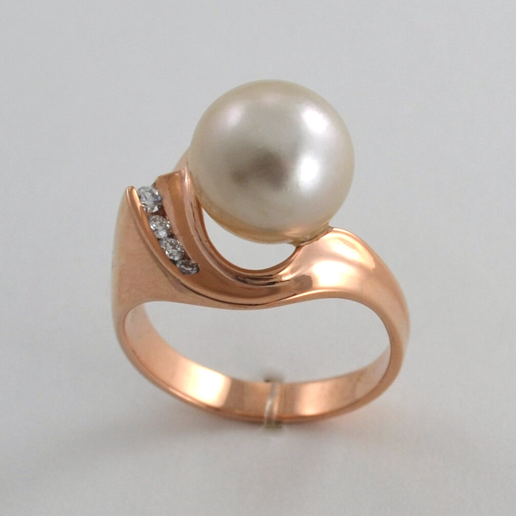 Buy Sterling Silver Edison Pearl Ring, Pink Pearl, Purple Pearl, White  Topaz Accents, Dainty Pearl Ring, June Birthstone Ring, Tri-stone Ring  Online in India - Etsy