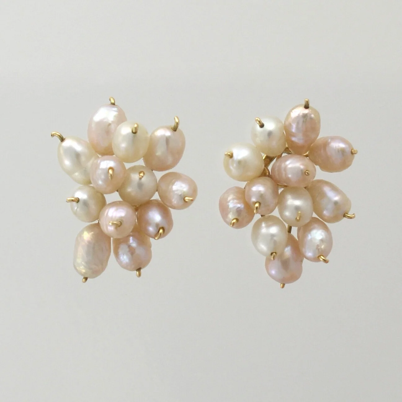 Cluster Pearl Earrings