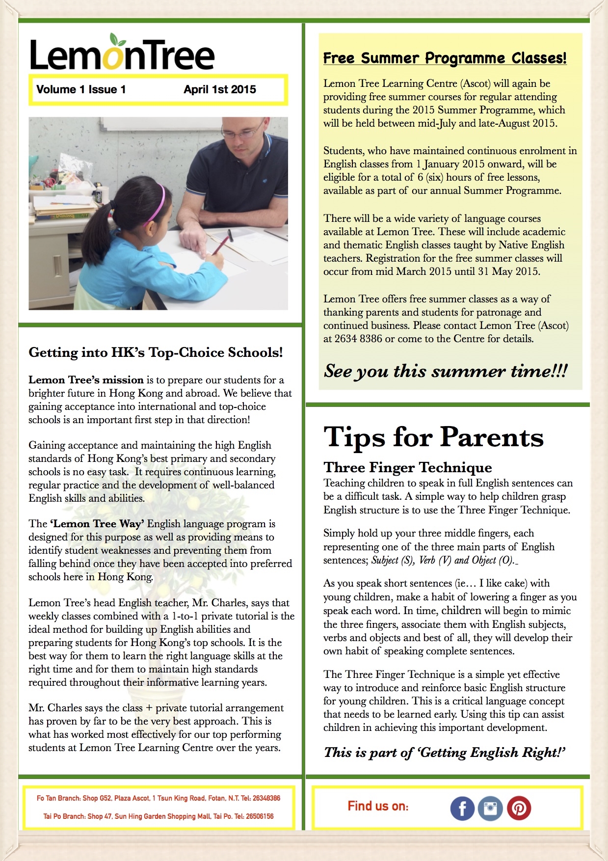 Lemontree Q1 Newsletter