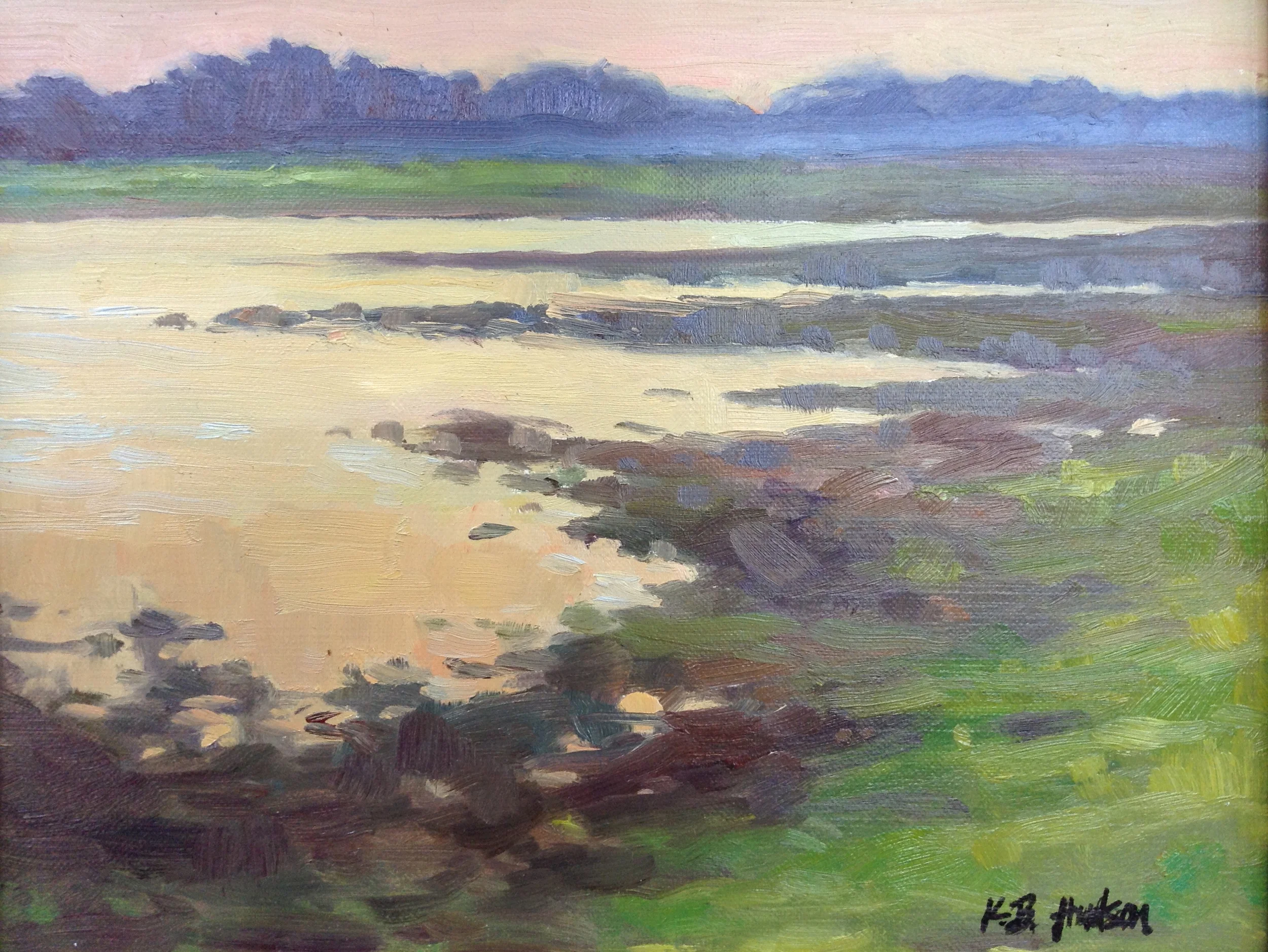 Sunrise Over a Flooded Field
