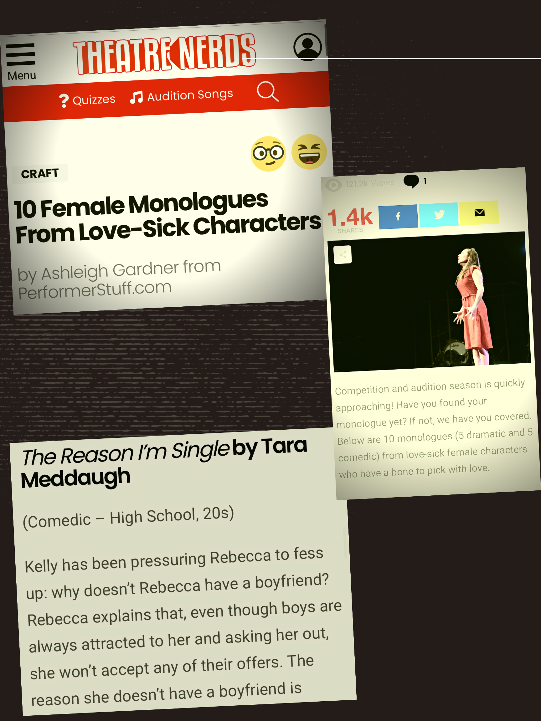 The Reason I'm Single Included in "10 Female Monologues from Love Sick