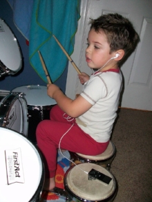 2 years - playing along with music on the iPod