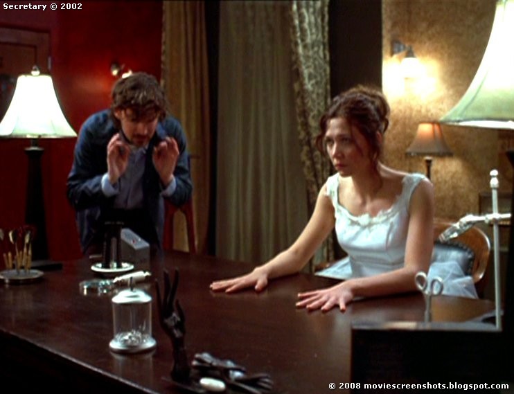 This scene from "Secretary" where Lee refuses to remove her hands from the table is a perfect demonstration of discipline. 