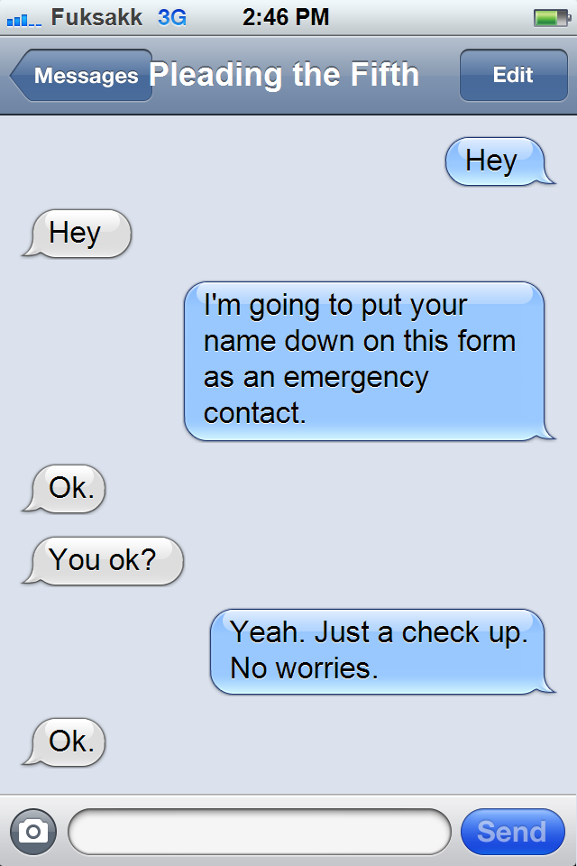 Trust me. I'm not o-fucking-k . 