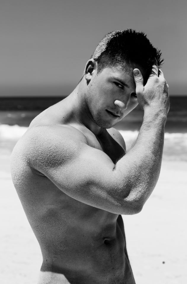 Male stripper Tommy on the Beach @ Tweed Heads.