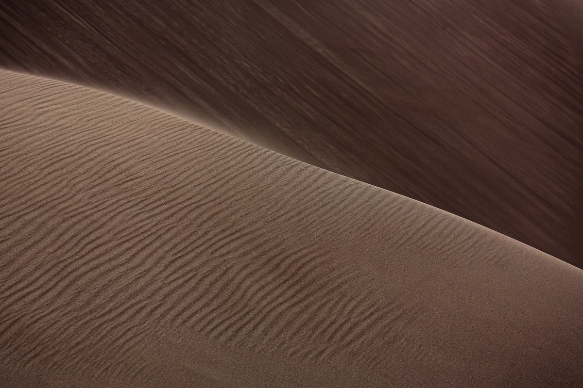 The lines and textures of the sand dunes are incredible