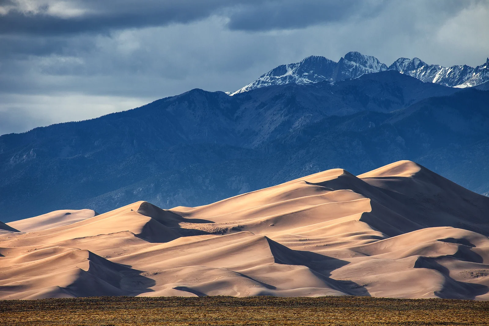 Star dune with the sangre de cristo mountains in the background